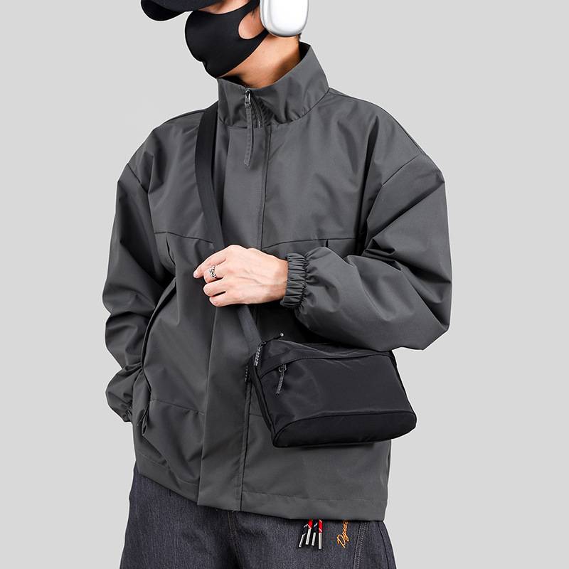 男士尼龍斜挎包，輕便尼龍，多隔層收納，潮流配色，妳的日常出行優選