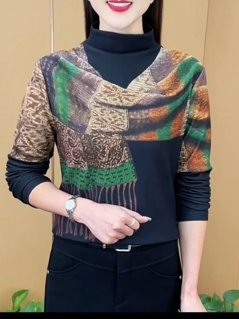 設計感印花打底衫，摒弃纯色无聊，精选艺术感印花，抽象线条到复古图腾，小眾設計不撞衫